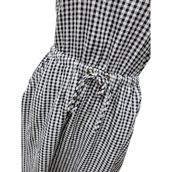 Loft Women's Gingham Midi Dress Size XS Crossover Back Pockets - Picture 6 of 16